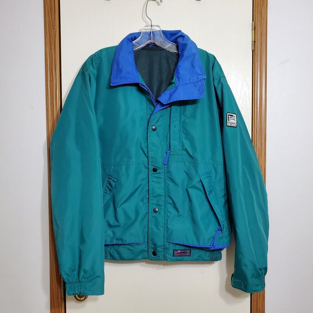 Vintage 90s Misty Mountain Ski Jacket Mens Small Teal Blue Mesh Lined